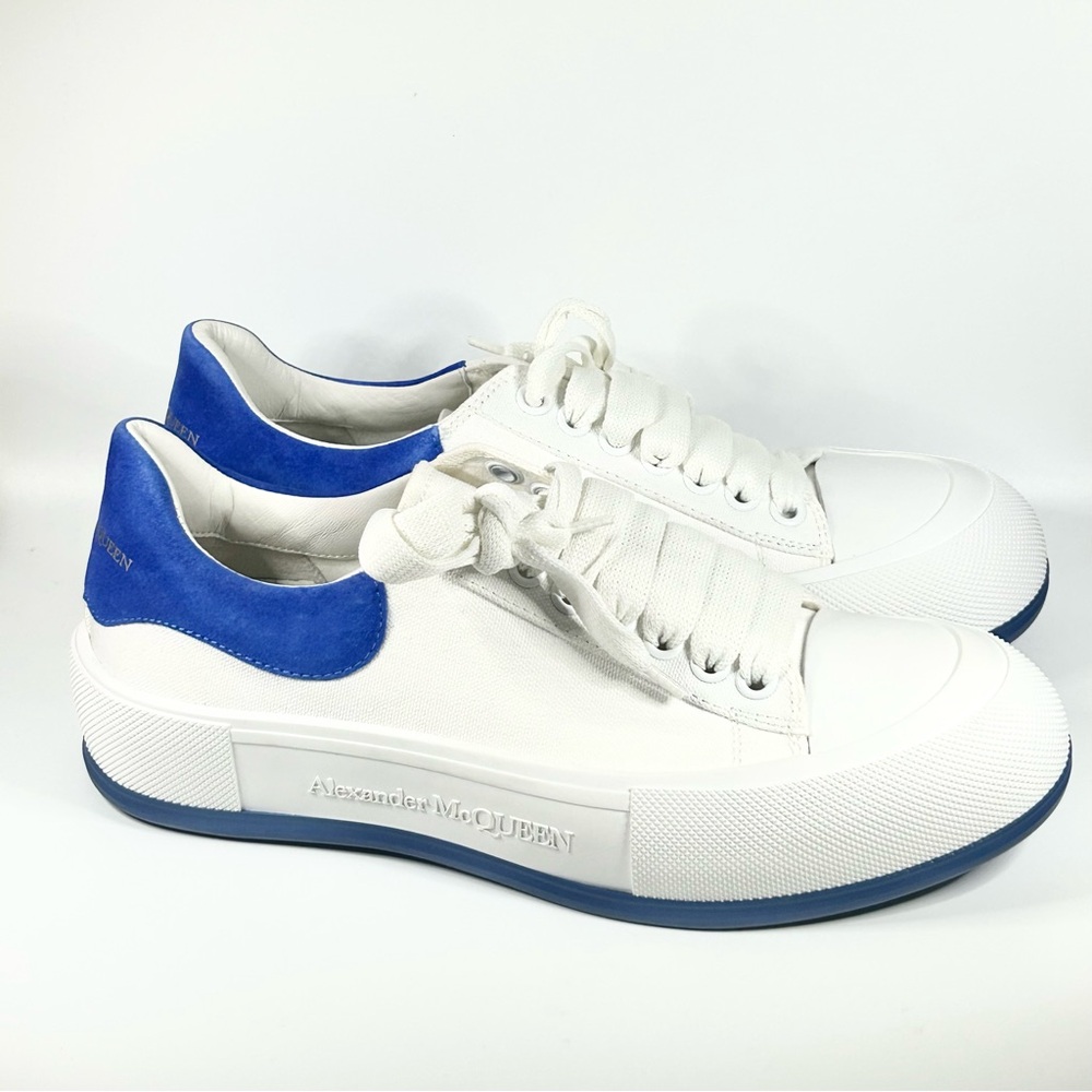 New Alexander McQueen Deck Lace Up Plimsoll Sneaker Mens Size 41EU/8US